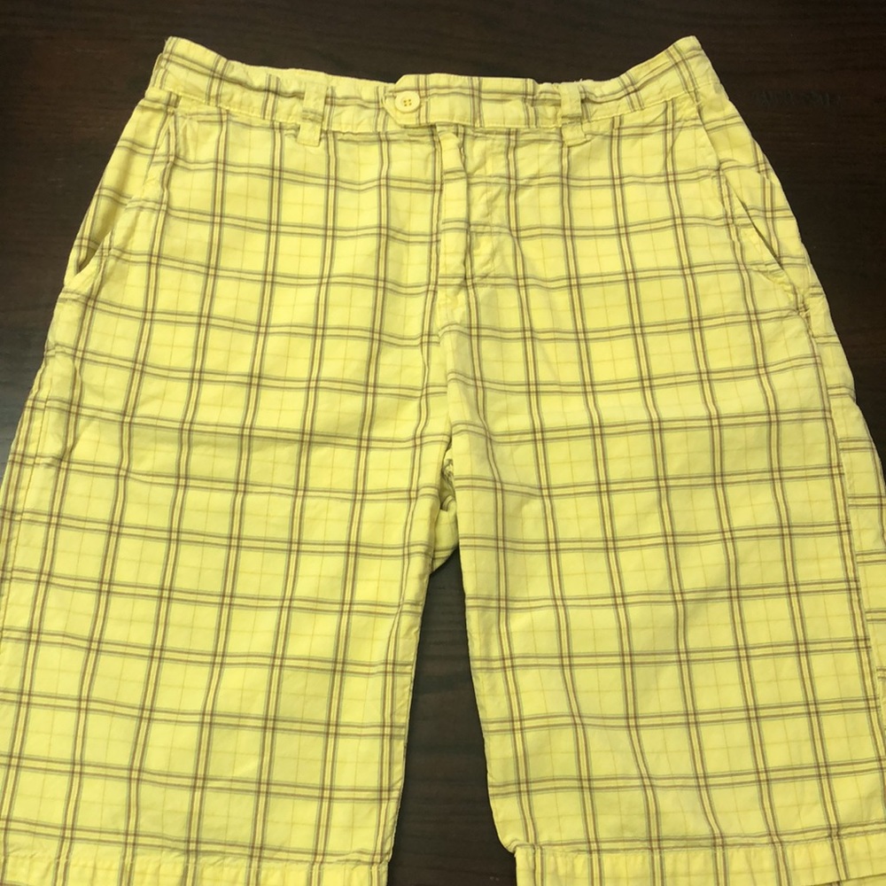 Gant yellow plaid shorts